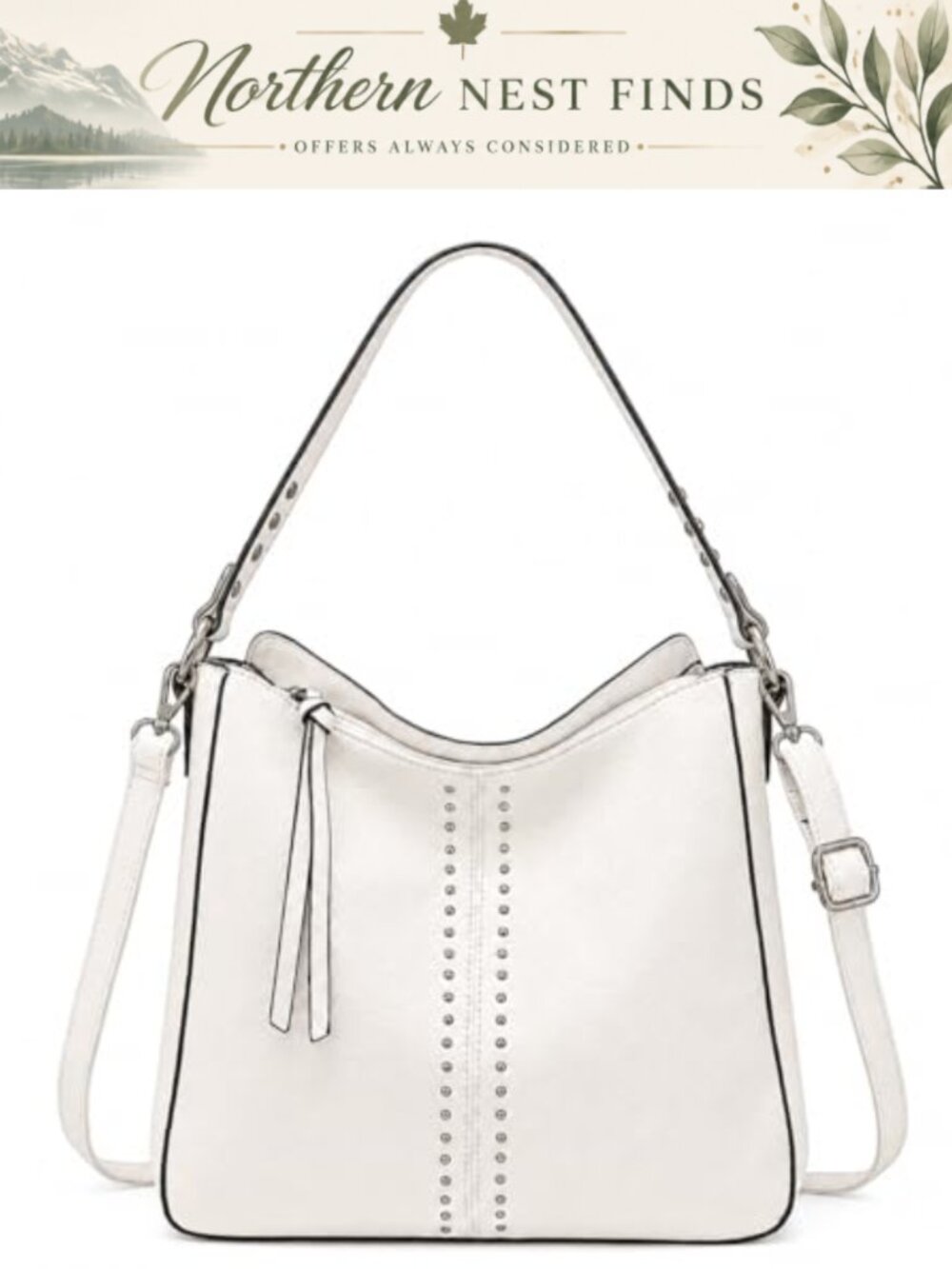 Women's Hobo Shoulder Bag Vegan Leather Crossbody Handbag Purse